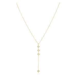 NEW SAHIRA women's amanda cubic zirconia lariat necklace in gold